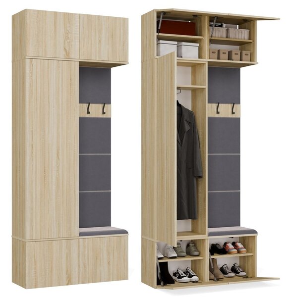 TP Living Předsíňová stěna Haga 1Sz1W 100 cm dub Sonoma