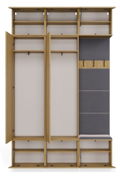 TP Living Předsíňová stěna Haga 2Sz1W 150 cm dub Artisan