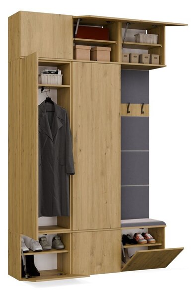 TP Living Předsíňová stěna Haga 2Sz1W 150 cm dub Artisan