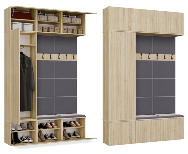 TP Living Předsíňová stěna Haga 1Sz2W 150 cm dub Sonoma