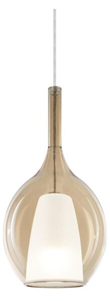 Ideal Lux - Lustr na lanku KALIQUE 1xE27/42W/230V pr. 18 cm kouřová béžová