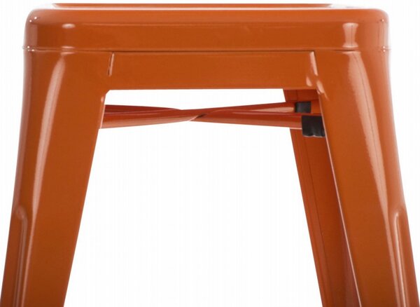 Stohovatelná kovová židle Arm - Oranžová