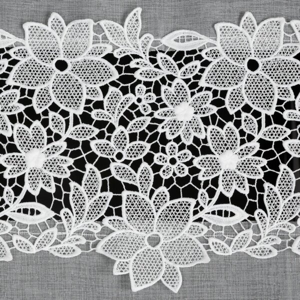 ZÁCLONA NA KROUŽCÍCH ARTEMIDA 140X250 CM BÍLÁ