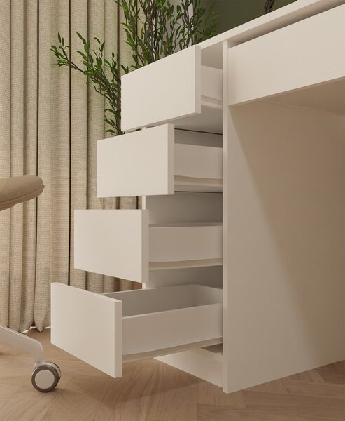 TP Living Psací stůl Arto 120 cm bílý levý