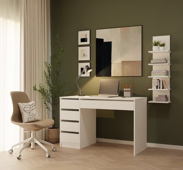 TP Living Psací stůl Arto 120 cm bílý levý
