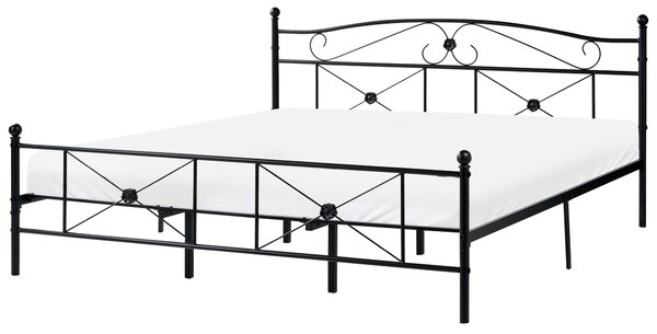Postel Kov RODEZ 180 x 200 cm Černá