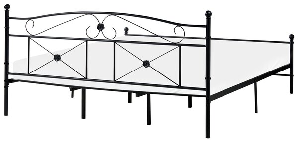 Postel Kov RODEZ 180 x 200 cm Černá