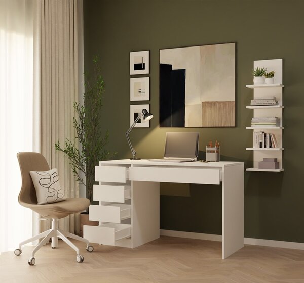 TP Living Psací stůl Arto 120 cm bílý levý