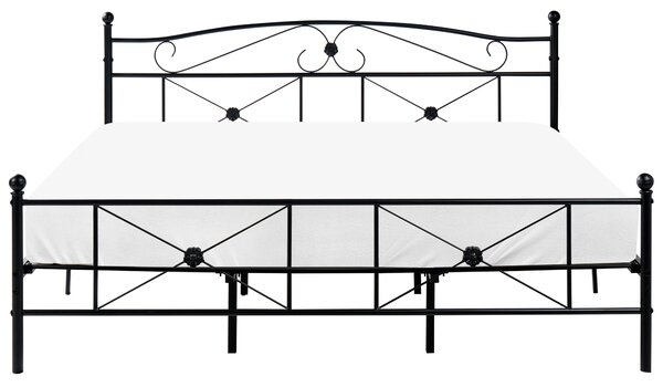 Postel Kov RODEZ 180 x 200 cm Černá