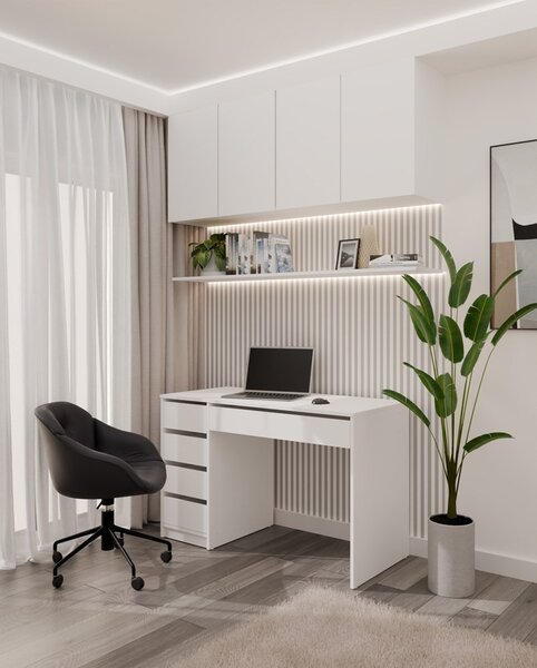 TP Living Psací stůl Arto 120 cm bílý levý