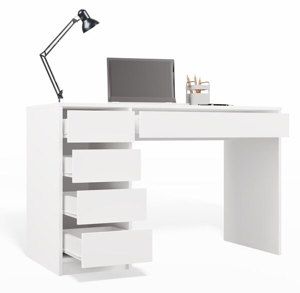 TP Living Psací stůl Arto 120 cm bílý levý