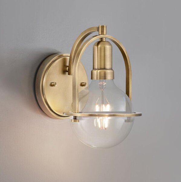 Quintiesse QN-SOMERSET1-C-HB - Nástěnná lampa SOMERSET 1xE27/60W/230V zlatá