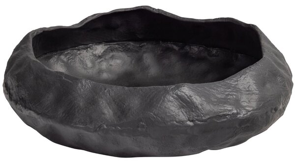 Hoorns Černá hliníková dekorativní mísa Reed 37 cm