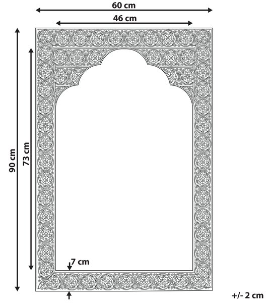 Zrcadlo PALI 60 cm 90 cm Kov Zlatá