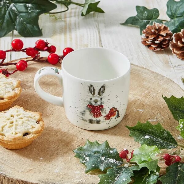 Porcelánový hrnek Králíček a červenka 310 ml