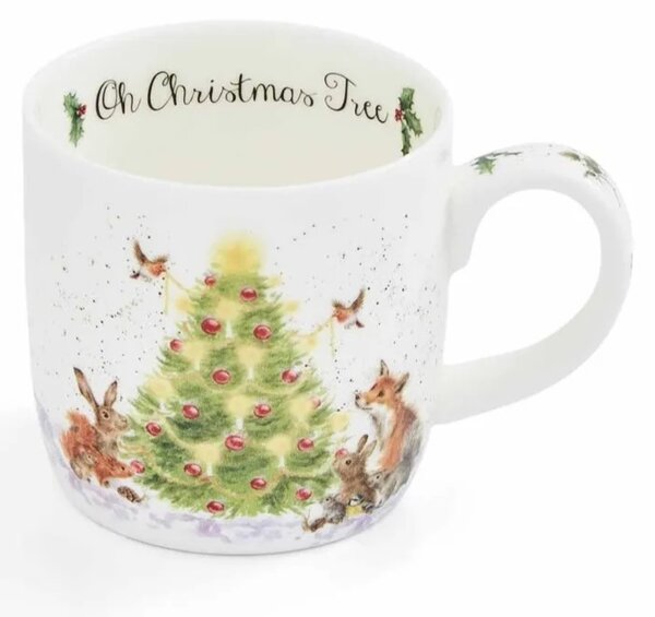 Porcelánový hrnek Vánoční stromek a zvířata 310 ml