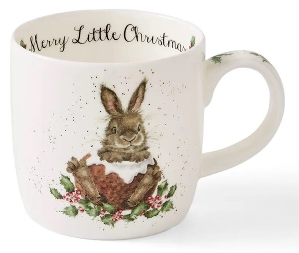 Porcelánový hrnek Králíček ve vánočním pudinku 310 ml