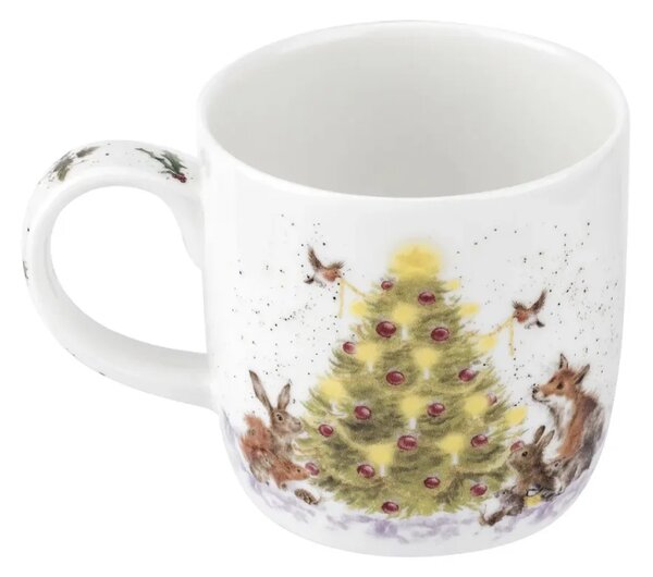 Porcelánový hrnek Vánoční stromek a zvířata 310 ml