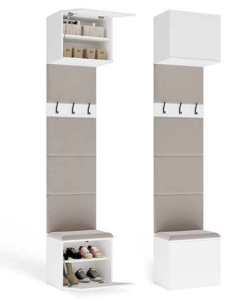 TP Living Předsíňová stěna HAGA 1W 50 cm bílá/kašmír