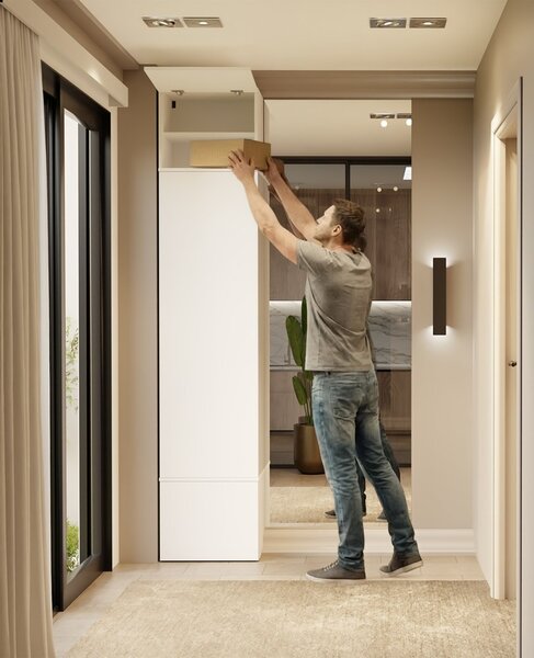 TP Living Předsíňová skříň Haga 1SZ 50 cm bílá