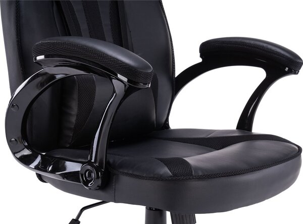 TP Living Rohový psací stůl Dany dub Artisan/antracit s herním křeslem Drift černým