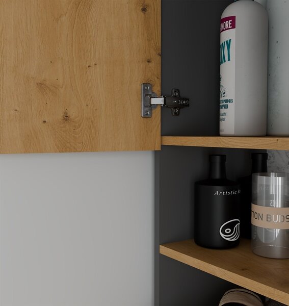TP Living Koupelnová skříňka nad pračku Pola Multi antracit/dub Artisan