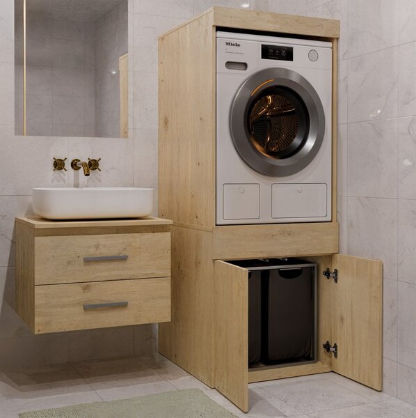 TP Living Koupelnová skříňka na pračku Pola Twin dub Artisan