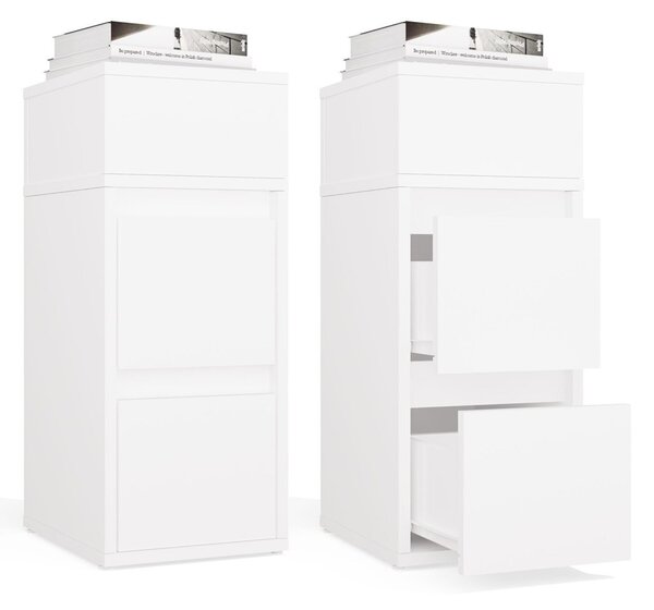 TP Living Noční stolek York 27 cm bílý