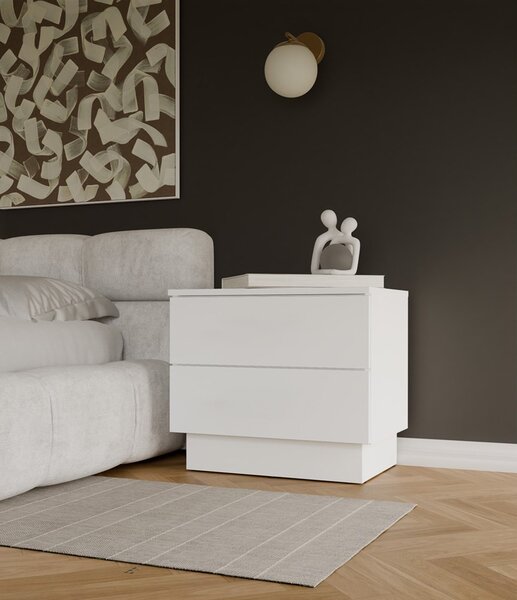 TP Living Noční stolek Amber 55 cm bílý