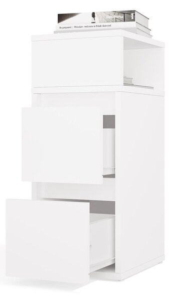 TP Living Noční stolek York 27 cm bílý