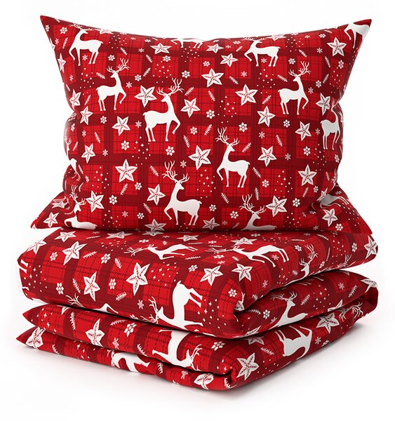 Povlečení z mikrovlákna VELVET CHRISTMAS červené Rozměr povlečení: 70 x 90 cm | 140 x 220 cm