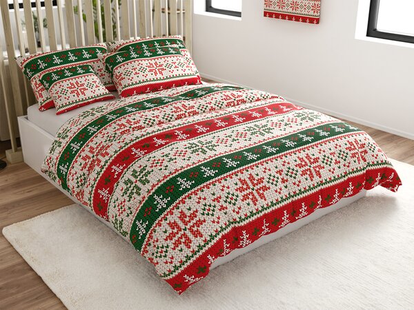 Povlečení z mikrovlákna FROSTED CHRISTMAS barevné Rozměr povlečení: 70 x 90 cm | 140 x 220 cm