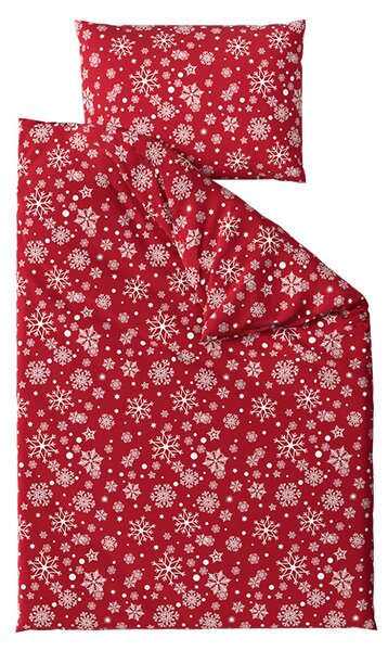 Povlečení z mikrovlákna SNOWFALL červené Rozměr povlečení: 70 x 90 cm | 140 x 200 cm