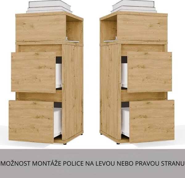 TP Living Noční stolek York 27 cm dub Artisan