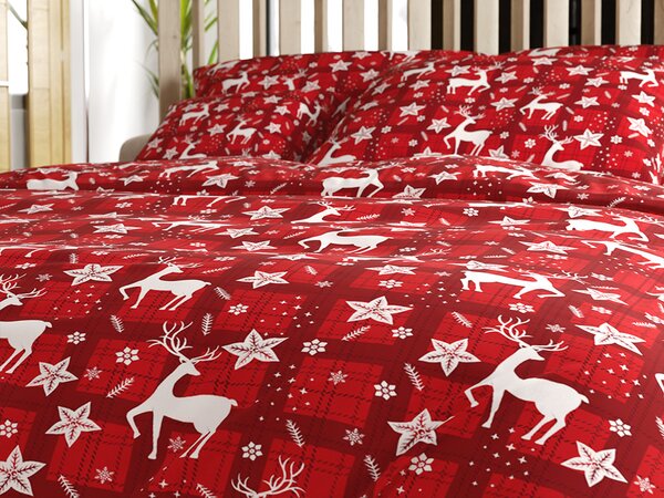 Povlečení z mikrovlákna VELVET CHRISTMAS červené Rozměr povlečení: 70 x 90 cm | 140 x 220 cm