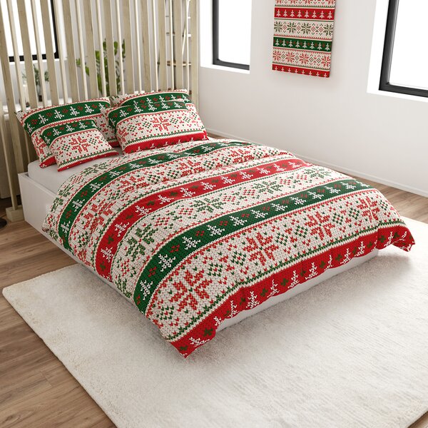 Povlečení z mikrovlákna FROSTED CHRISTMAS barevné Rozměr povlečení: 70 x 90 cm | 140 x 220 cm