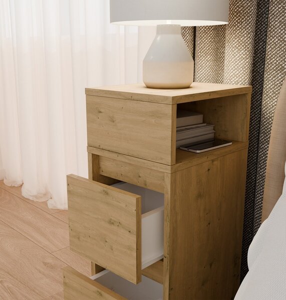 TP Living Noční stolek York 27 cm dub Artisan
