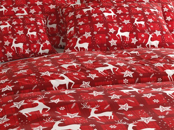 Povlečení z mikrovlákna VELVET CHRISTMAS červené Rozměr povlečení: 70 x 90 cm | 140 x 220 cm