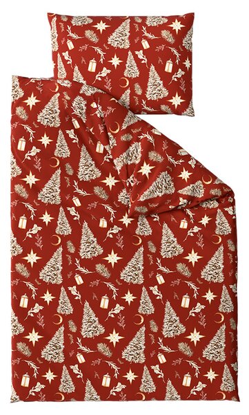 Povlečení z mikrovlákna GOLD CHRISTMAS červené Rozměr povlečení: 70 x 90 cm | 140 x 220 cm