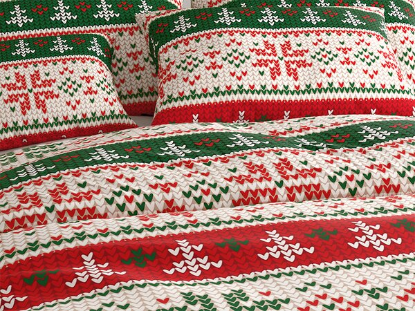 Povlečení z mikrovlákna FROSTED CHRISTMAS barevné Rozměr povlečení: 70 x 90 cm | 140 x 220 cm