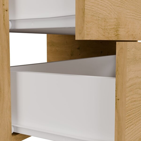 TP Living Závěsná skříňka pod umyvadlo s deskou Nel 2S 80 cm dub Artisan