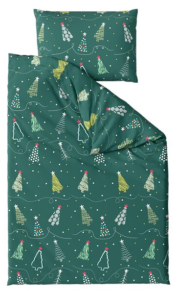 Povlečení z mikrovlákna CHRISTMAS DRIFT zelené Rozměr povlečení: 2 ks 70 x 90 cm | 200 x 220 cm