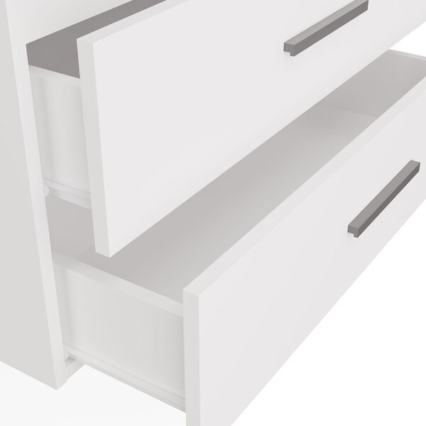 TP Living Závěsná skříňka pod umyvadlo s deskou NEL 2S 60 cm bílá/dub Artisan