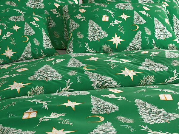Povlečení z mikrovlákna GREEN CHRISTMAS zelené Rozměr povlečení: 70 x 90 cm | 140 x 200 cm
