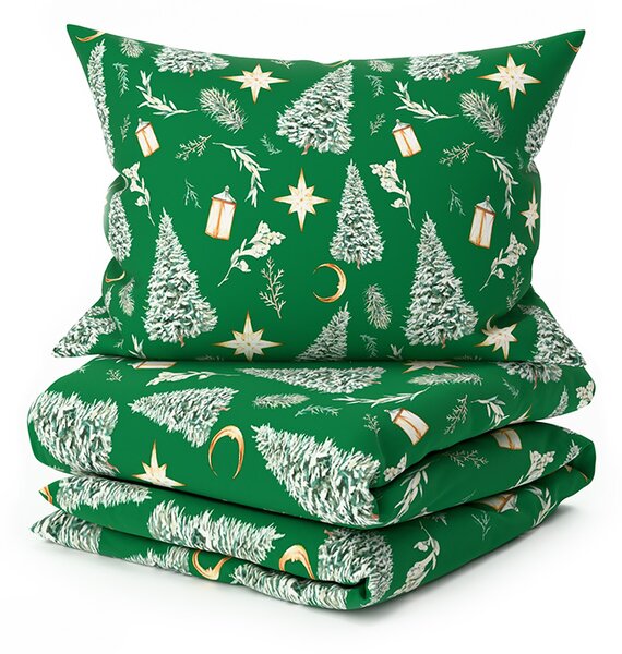 Povlečení z mikrovlákna GREEN CHRISTMAS zelené Rozměr povlečení: 70 x 90 cm | 140 x 200 cm
