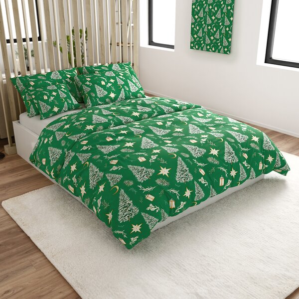 Povlečení z mikrovlákna GREEN CHRISTMAS zelené Rozměr povlečení: 70 x 90 cm | 140 x 200 cm