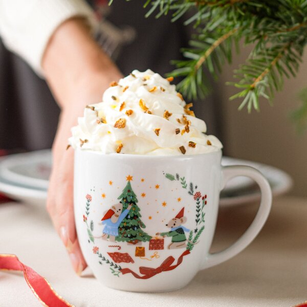 Porcelánový hrnek Myšky o Vánocích 350 ml