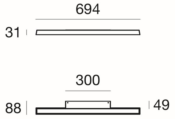 Linealight Nástěnné LED venkovní osvětlení Lira_W d.69,4 mm, 19W, IP65 Barva: Černá