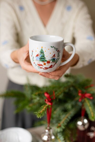 Porcelánový hrnek Myšky o Vánocích 350 ml