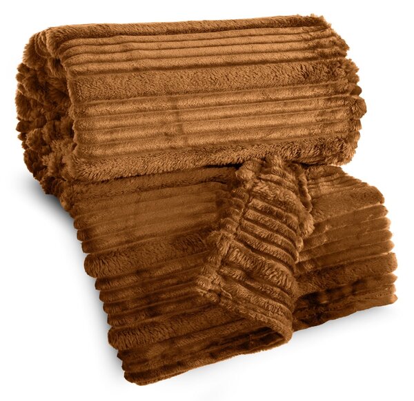 FLANELOVÁ DEKA NINA 200X220 CM MEDOVÁ